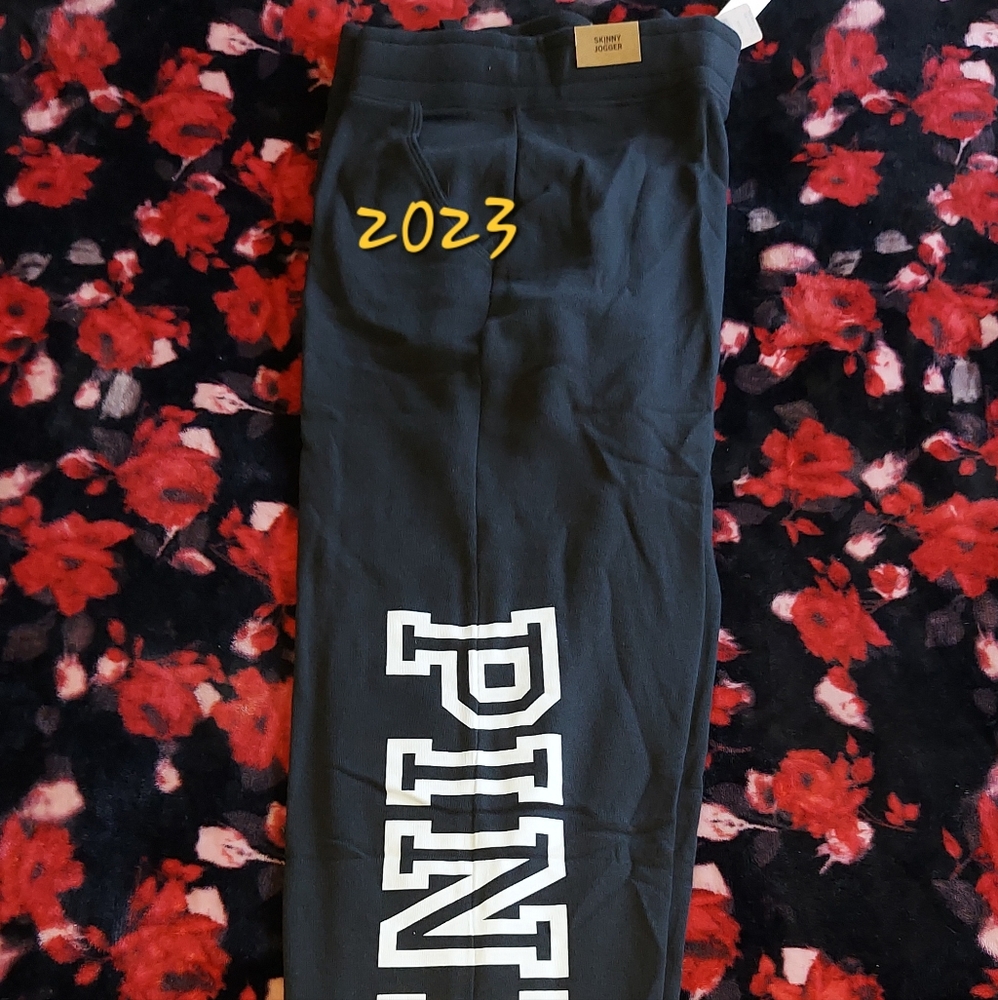 PINK VS Fleece Skinny Jogger size XL NWT - Picture 3 of 11